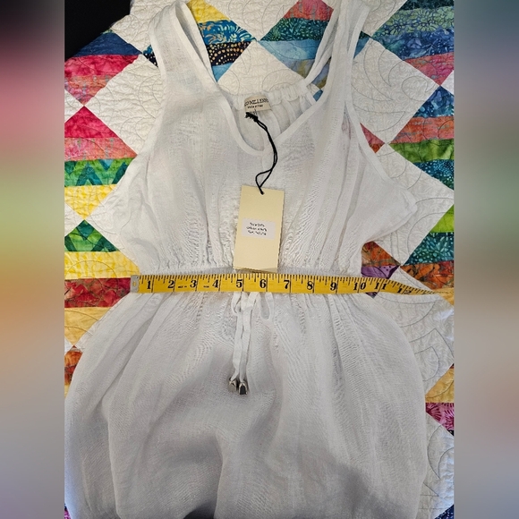 Terzo Millennio White Italian Made Maxi Dress Women's Size Large - Picture 2 of 9